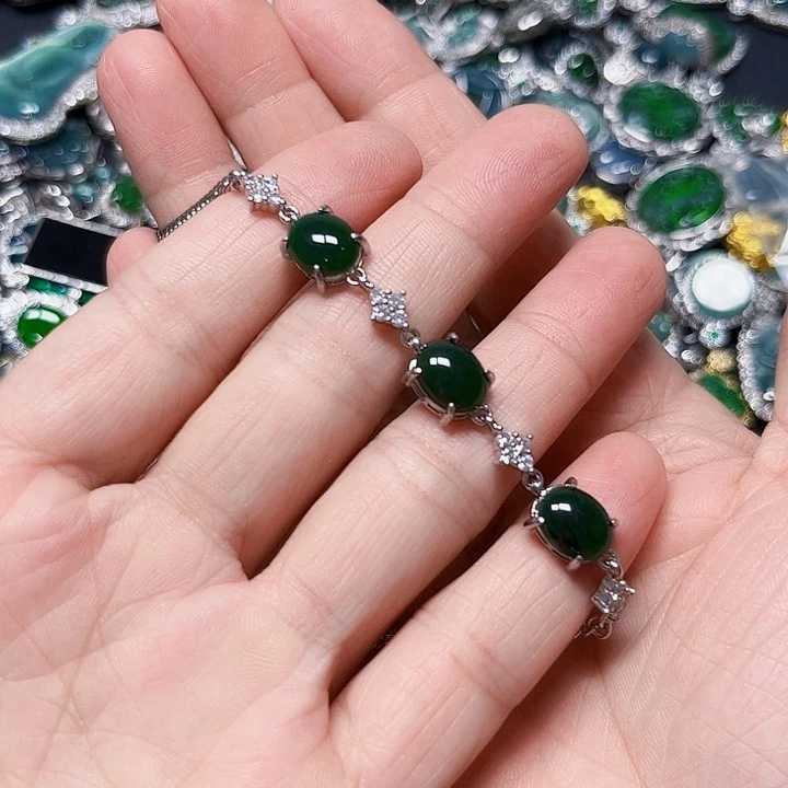 翡翠未镶嵌颈饰天然翡翠A货镶嵌