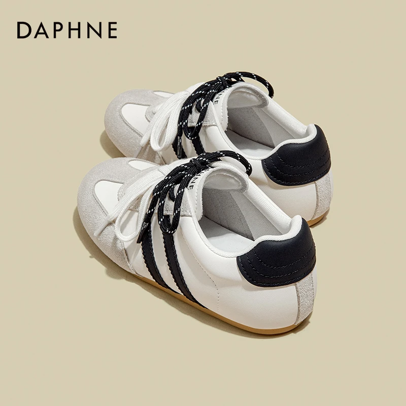 达芙妮舒适平底德训鞋女2025夏季新款软底轻便透气高级感休闲鞋