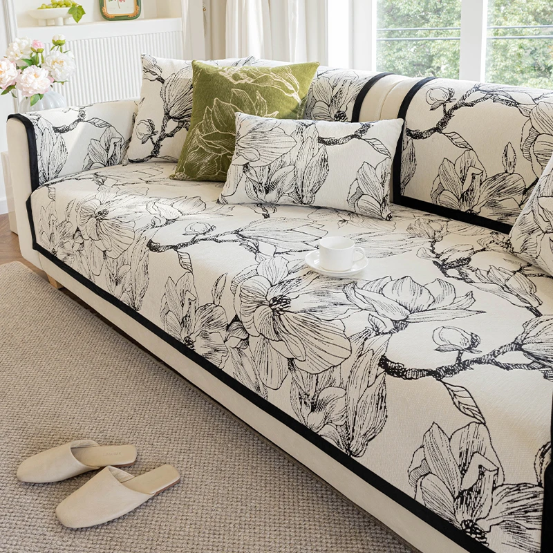 趣爸2025沙发垫轻奢高级感四季通用皮沙发专用防滑坐垫靠背盖布巾