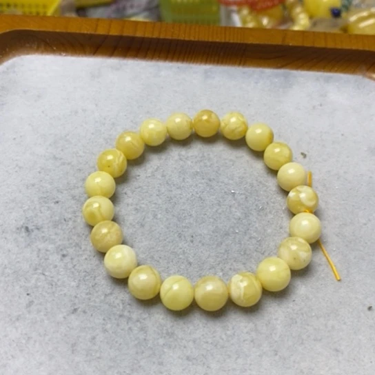 蜜蜡裸石未镶嵌手串