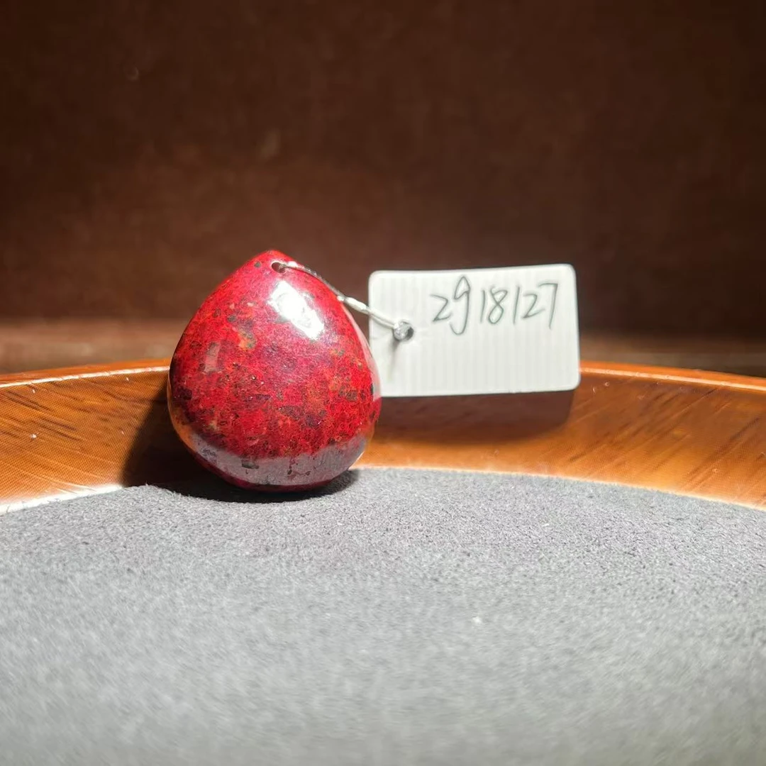 天然辰砂【张老斯珠宝】天然朱砂随形吊坠zg18127