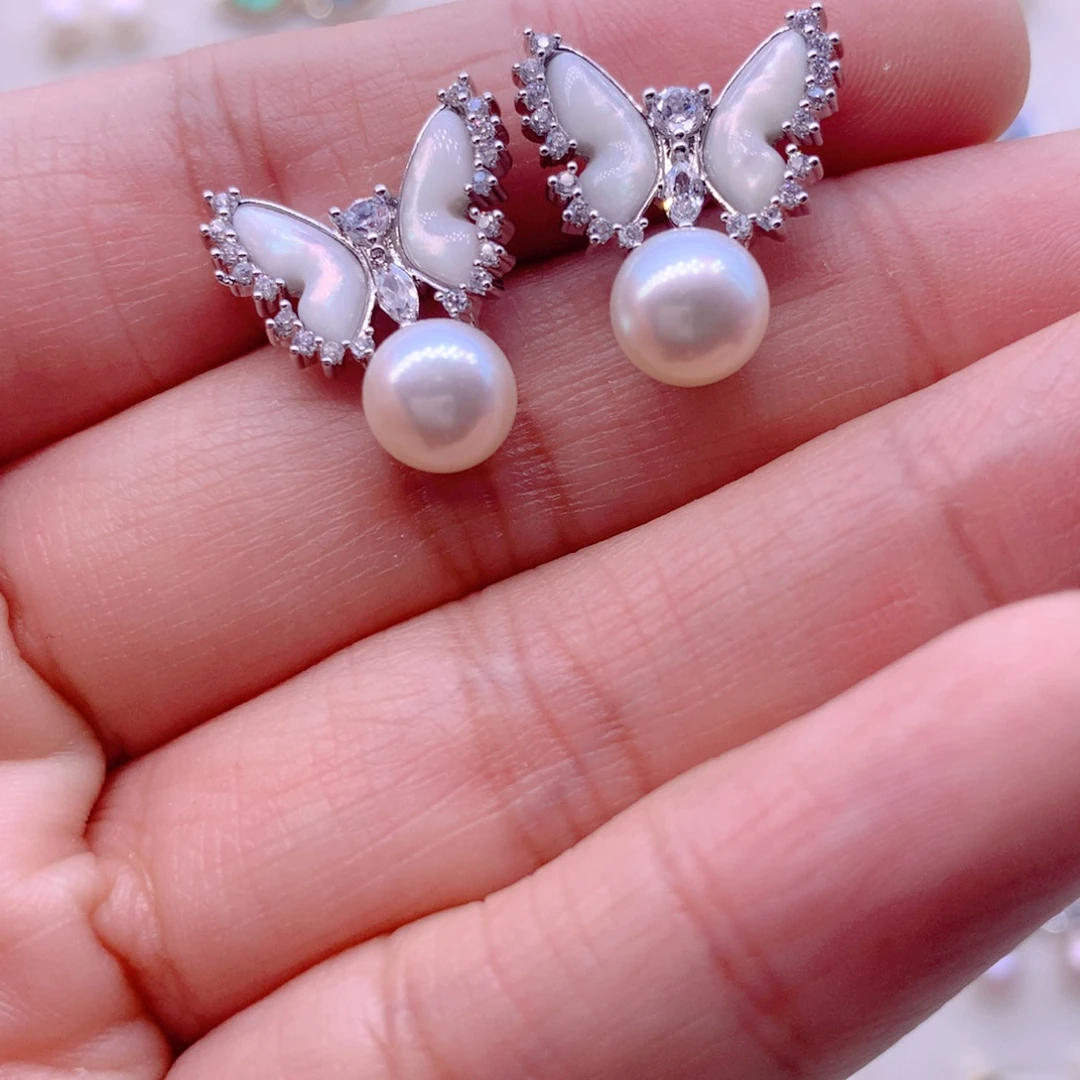 耳饰淡水珍珠合金