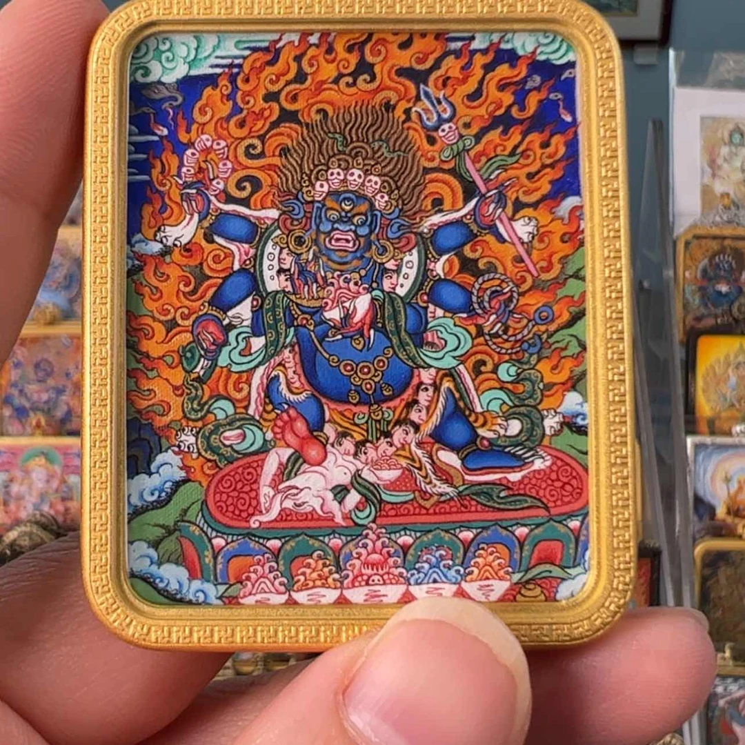 【闪购商品】吊坠1****0大黑天唐卡绘画作品