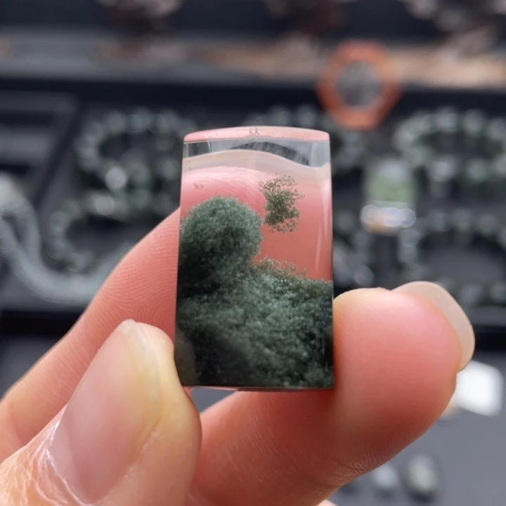 未镶嵌水晶颈饰绿幽灵聚宝盆无事牌吊坠