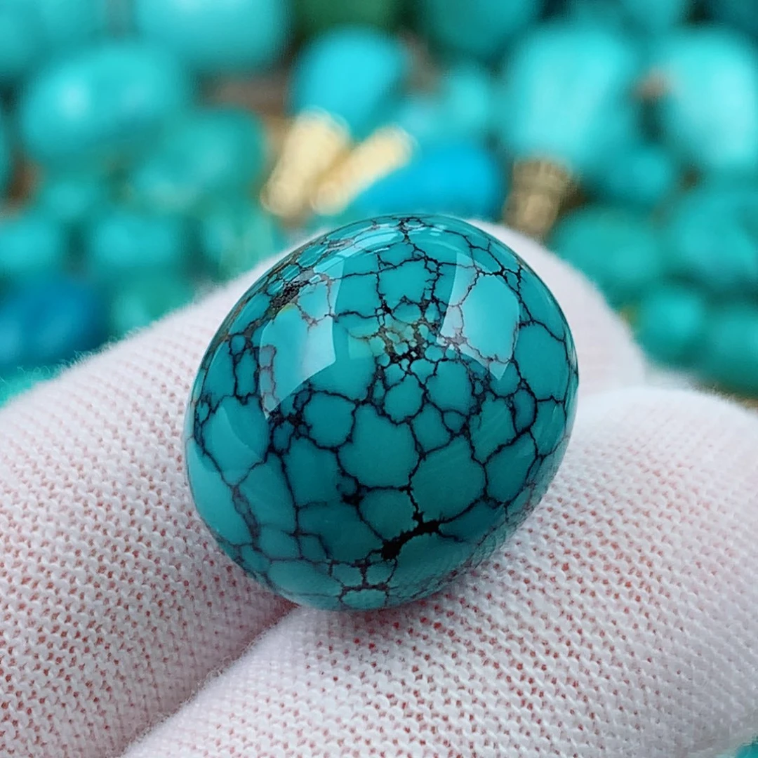 未镶嵌绿松石珠宝奇石16-18.2mm