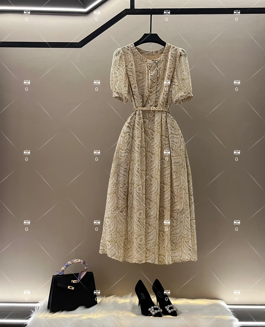 春夏优雅百搭时尚中国风女装连衣裙 GS-57025