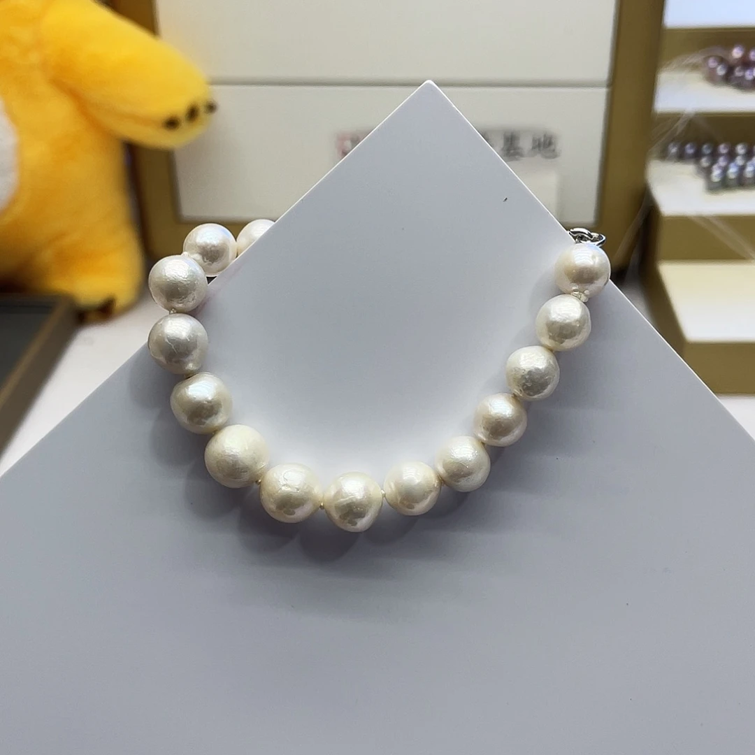 淡水珍珠手链银S925镶嵌