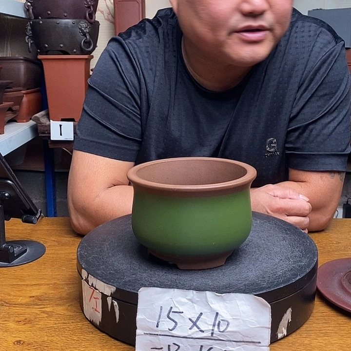 紫砂花盆货号一只K1