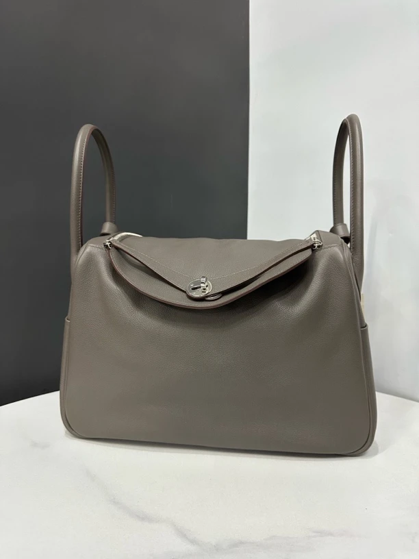 95新 Hermes/爱马仕 lindy包锡器灰X刻34cm/0295012702