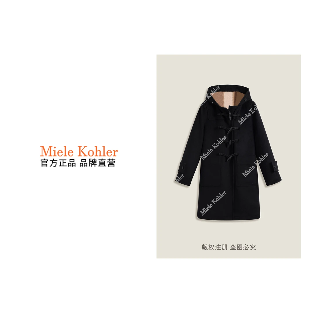 冬季时尚复古高级感绵羊毛中长款外套MKKQ89588【澳门小源同款】