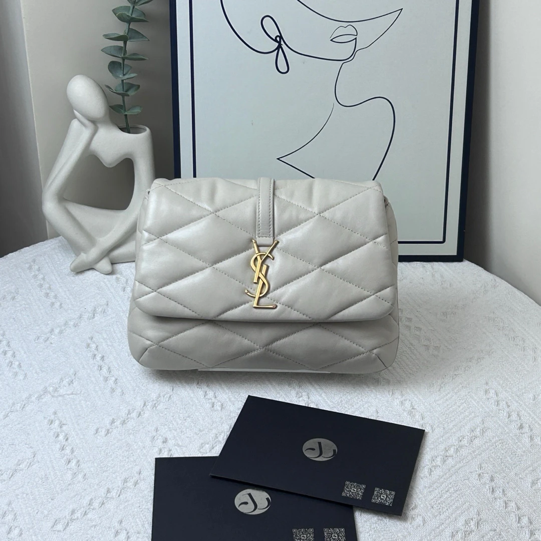 95新 YSL/圣罗兰 云朵腋下包白色 22年/JW8327
