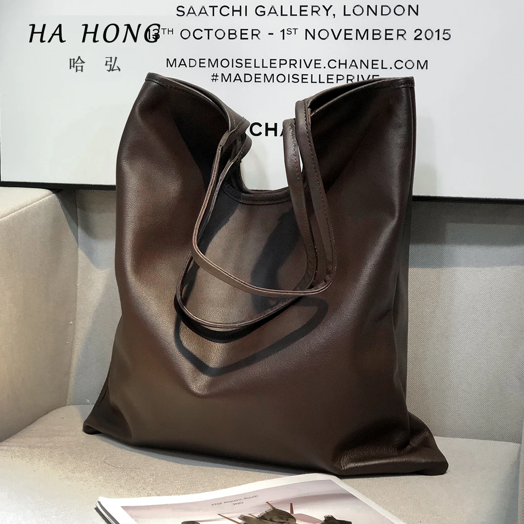 哈弘托特包软皮腋下包大容量简约单肩包小众纯色轻便2025包包女款