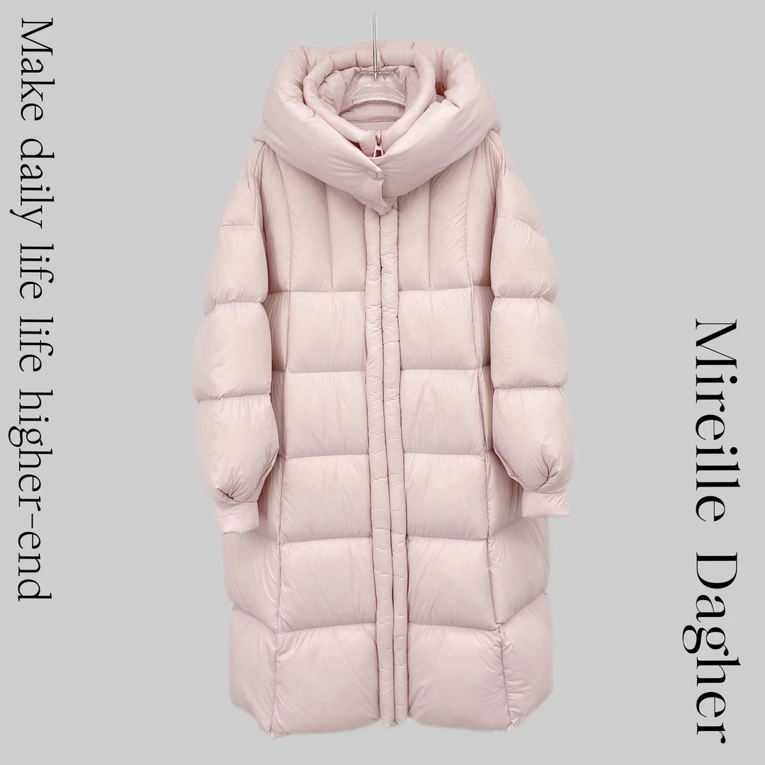米莱Jiaer/冬季连帽长款宽松版羽绒服2568869