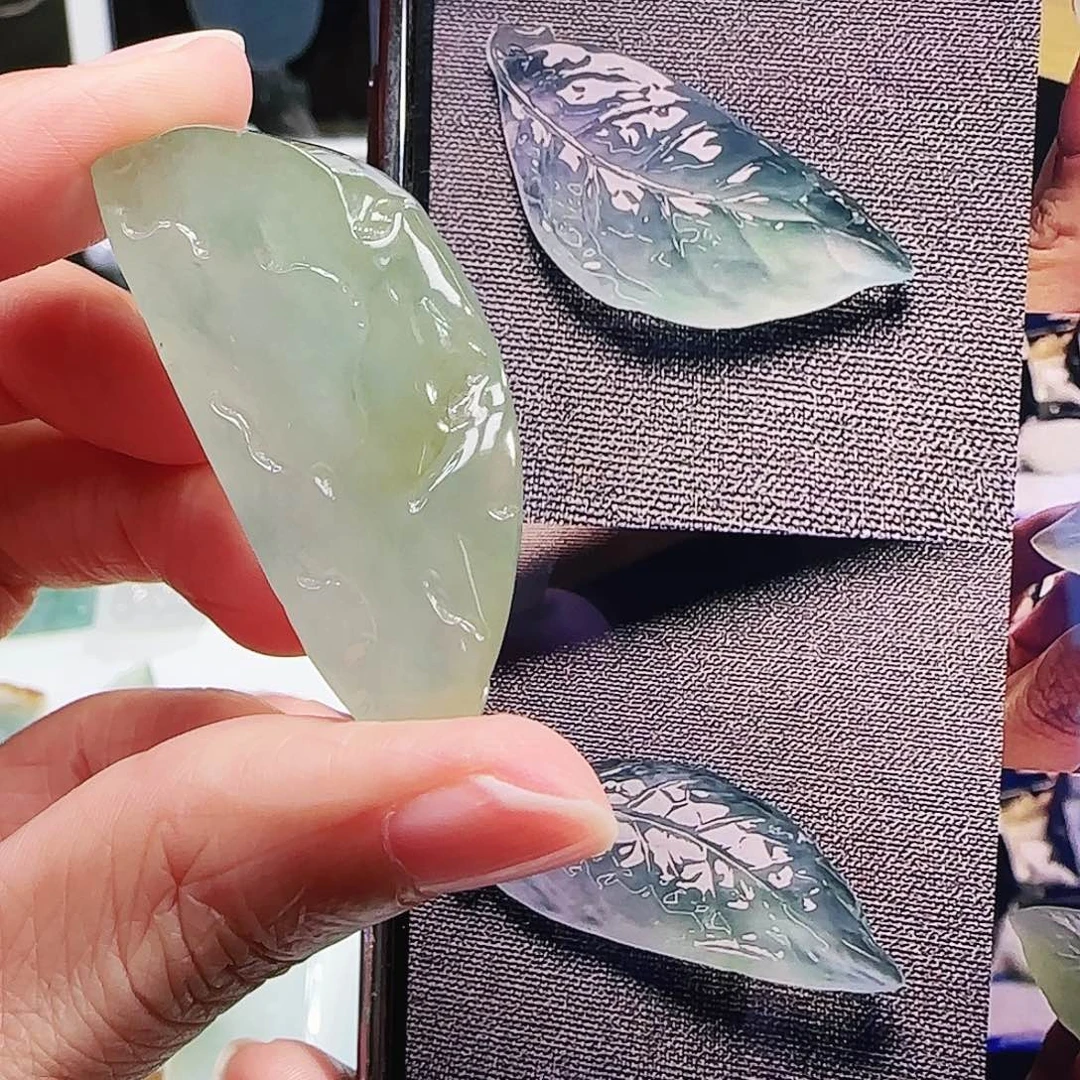 定制翡翠未镶嵌缅甸翡翠挂件