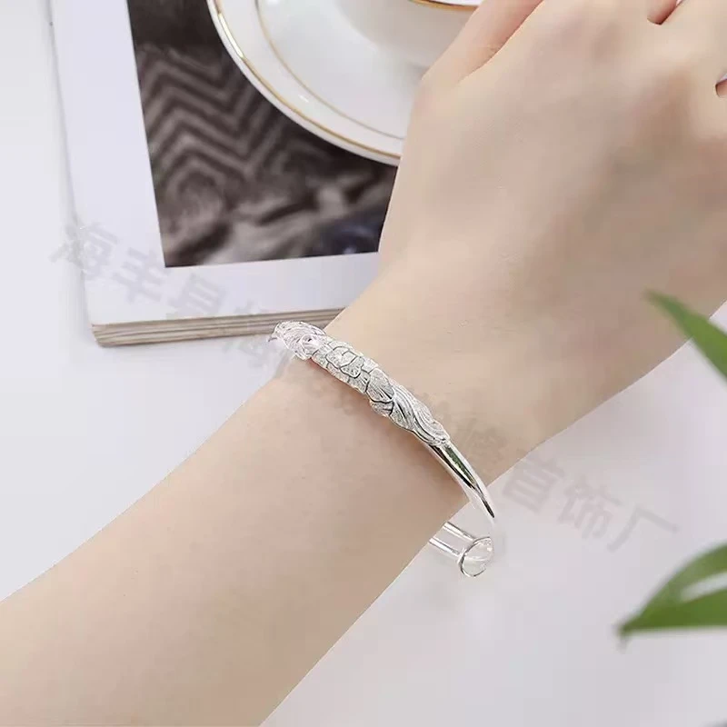 足银手镯 醉花吟精品手镯A945