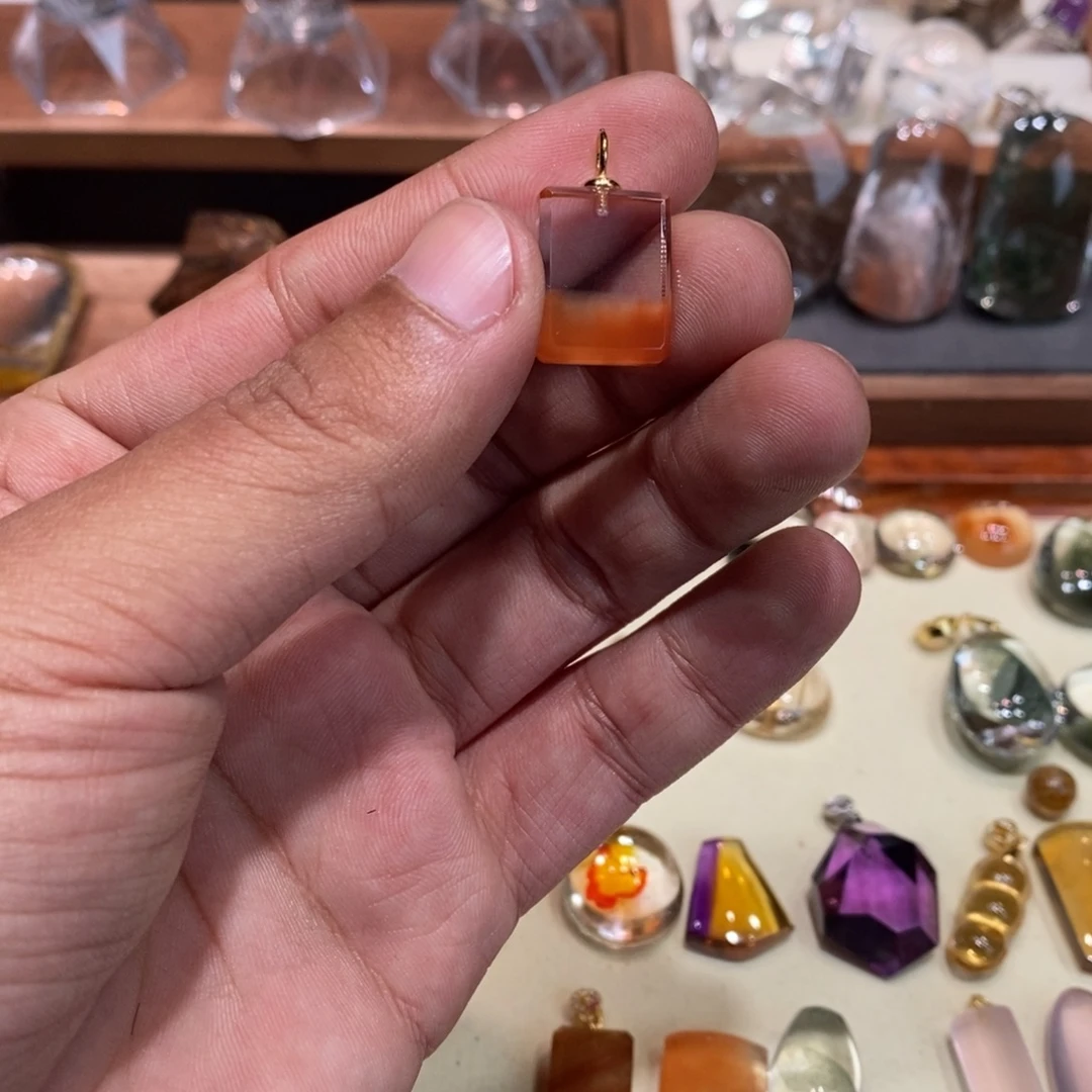 A****颈饰银S925镶嵌紫晶兔毛