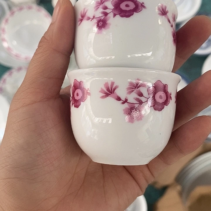 摆件小红花客杯拍一发二