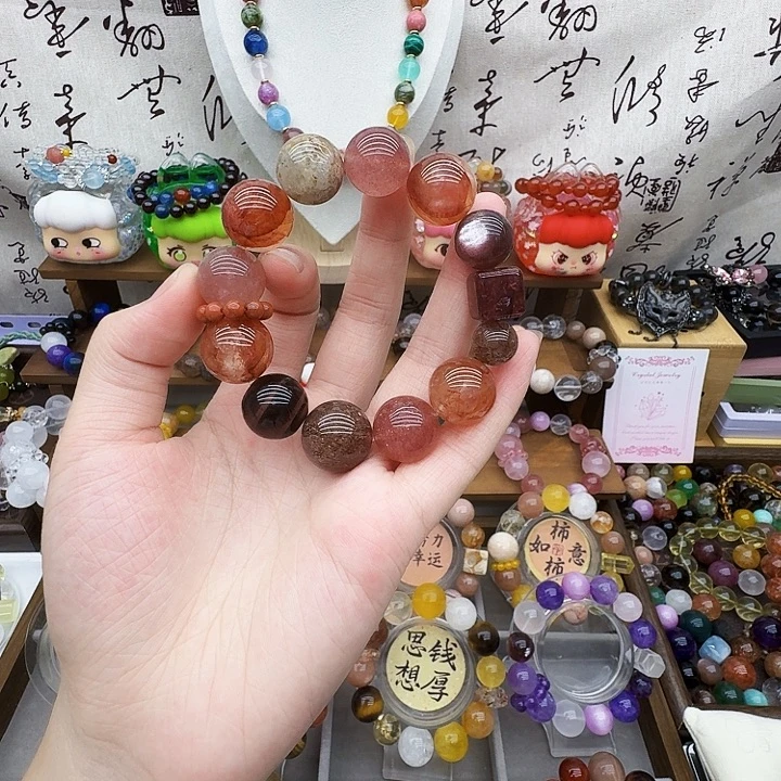 水晶摆件银S925镶嵌红色系列