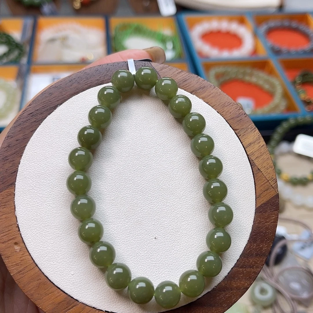 和田玉未镶嵌手串A72卡8