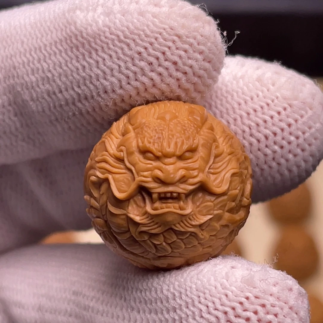 猴头核桃吊坠龙珠19.3 可三通可天地可左右孔