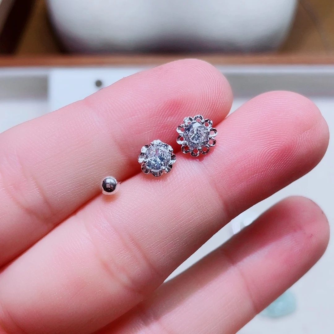 吊坠925银锆石3对耳钉