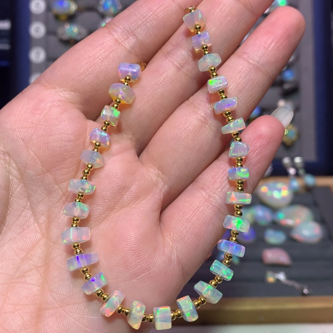 银S925镶嵌欧泊手链款式