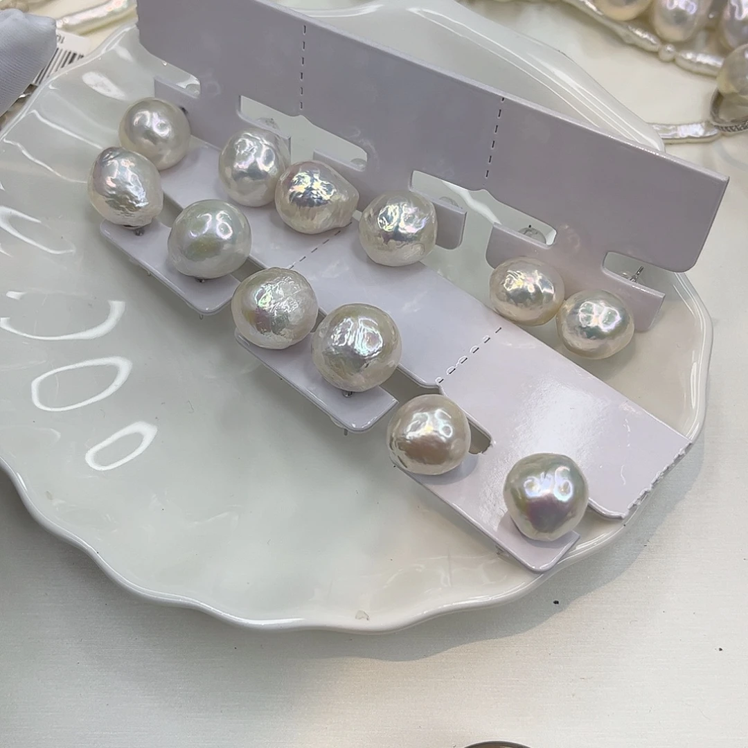 淡水珍珠耳饰银S925镶嵌