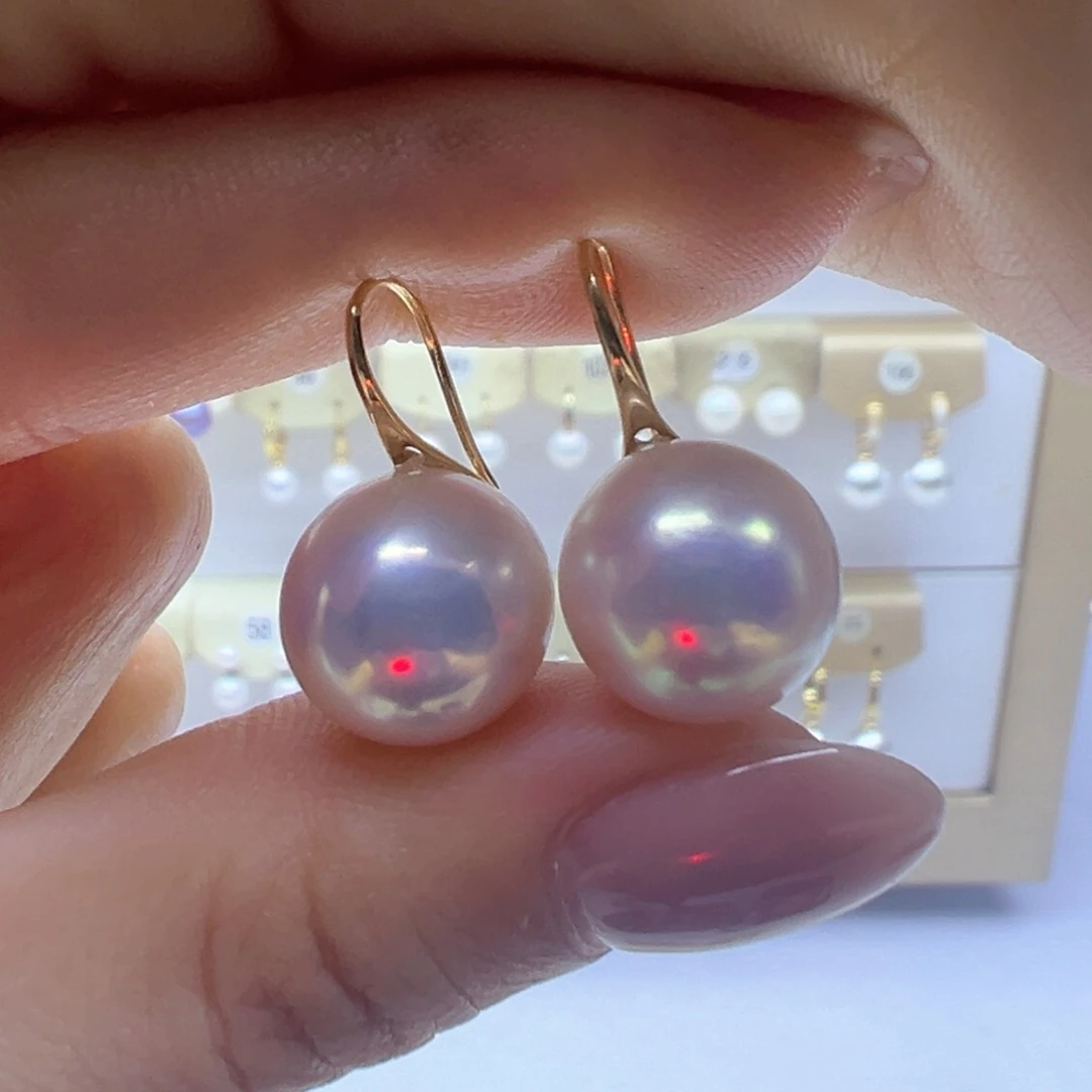 银S925镶嵌淡水珍珠耳饰
