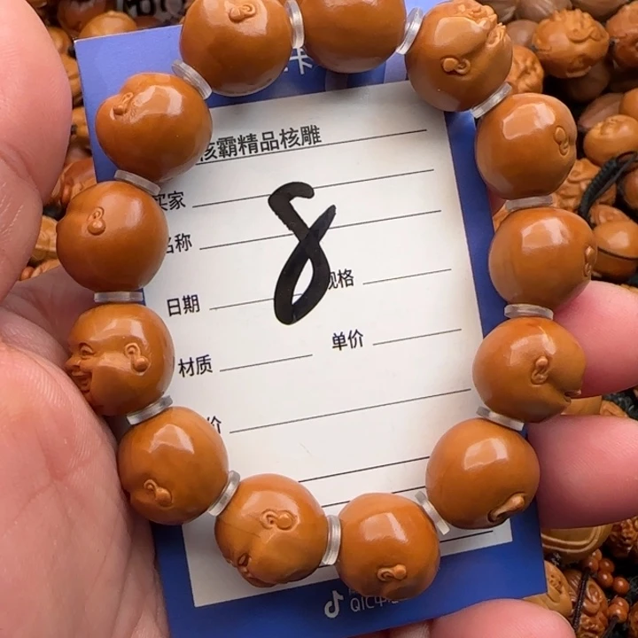 橄榄核手串自***仔橄榄核雕工艺手串