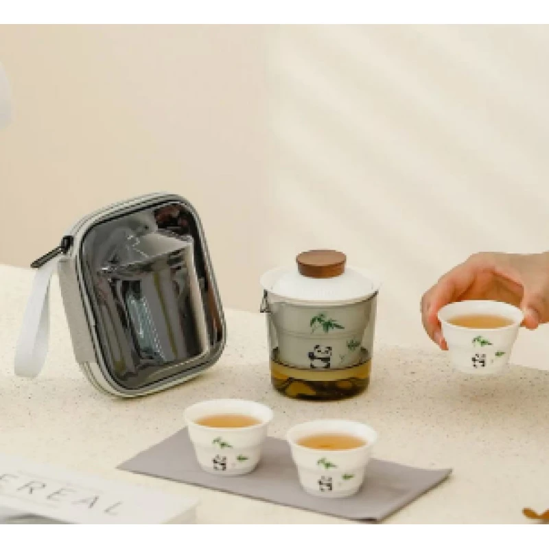 熊猫竹节快客旅行茶具 4725