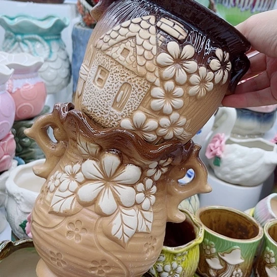 多肉绿植陶瓷花盆9.9包邮