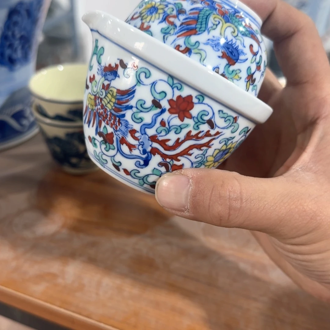 瓷片摆件手绘瓷器全部处理