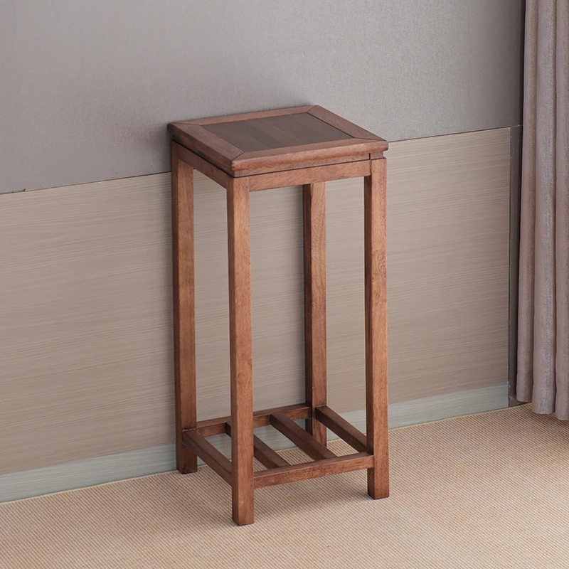 新中式实木花架置物架阳台落地式架子客厅盆景架简约花盆架