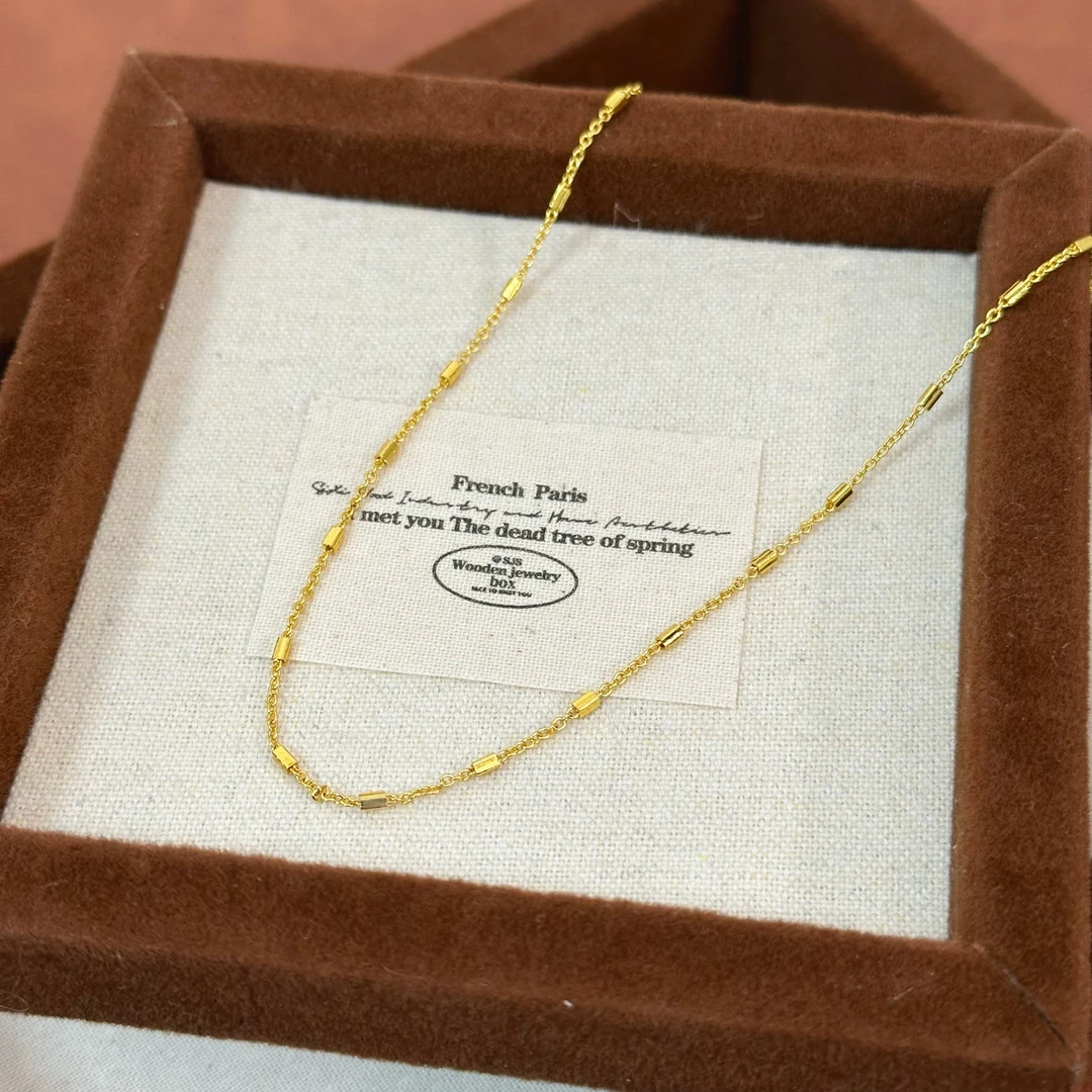 PL031 方糖链45cm 小方块锁骨链 百搭经典（单独链条）