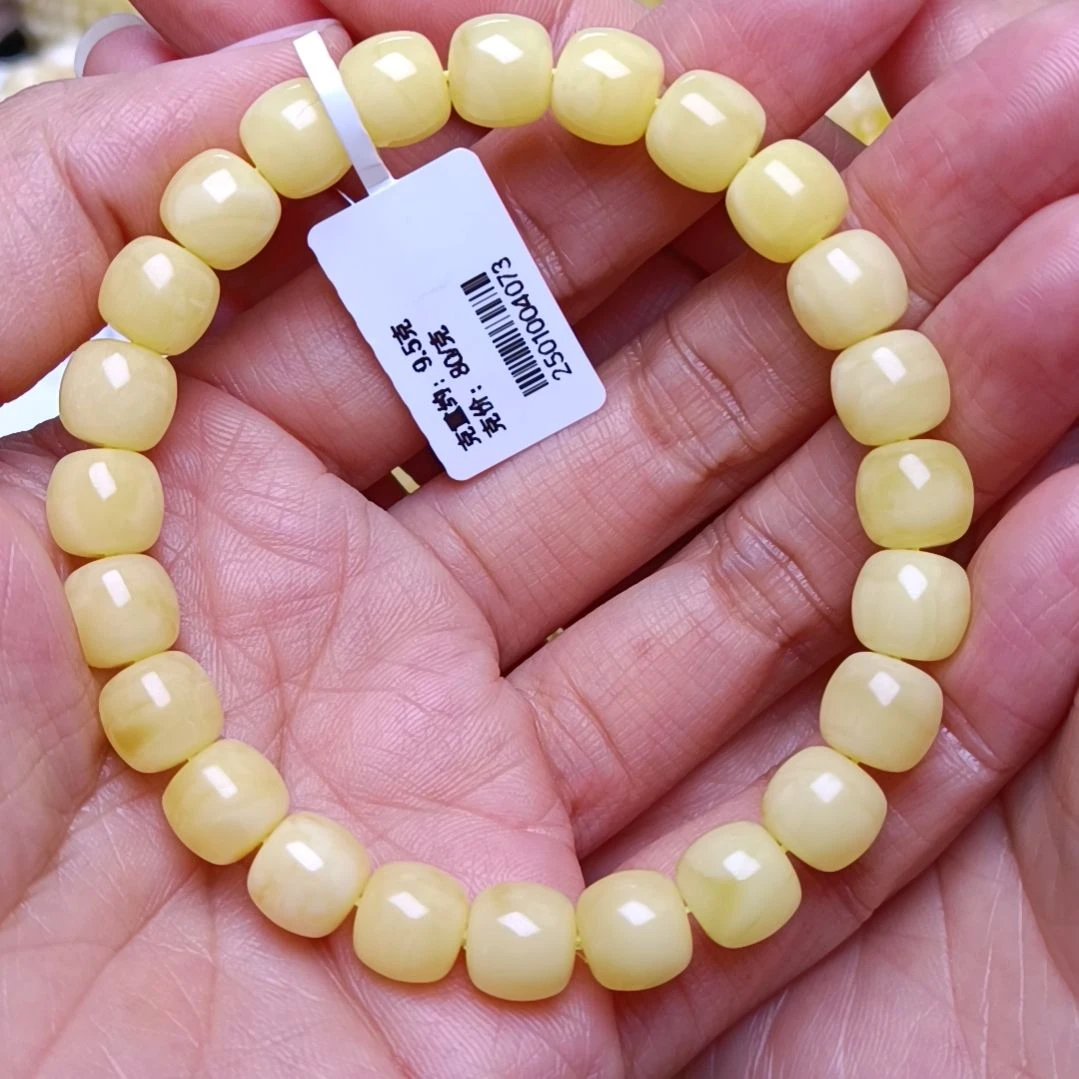 蜜蜡手串未镶嵌因****啊俄料蜜蜡浓蜡手串