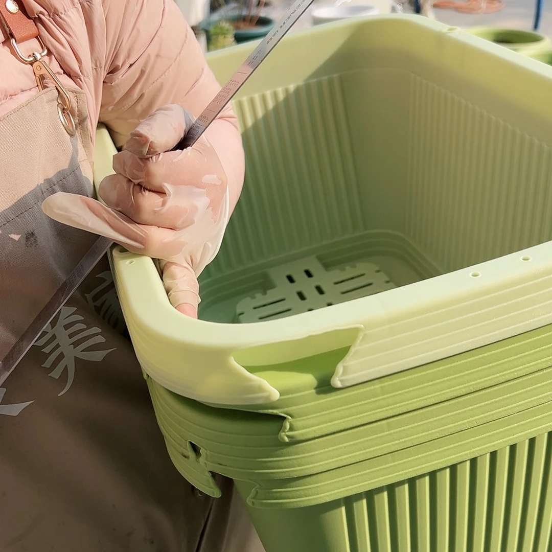 树脂楚*?瑕疵大菜盆500#果绿色4个无托