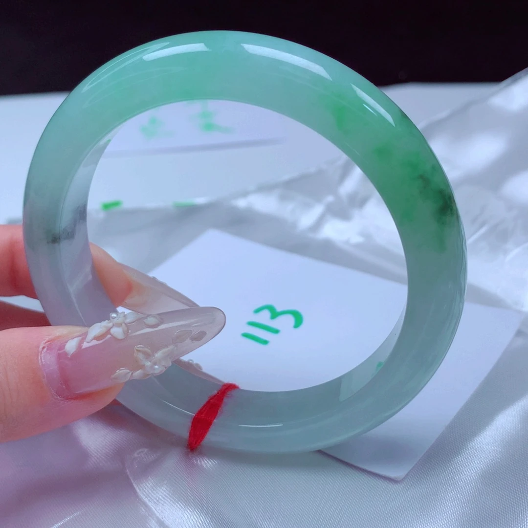 未镶嵌手镯翡翠天然缅甸翡翠A货手镯 113号