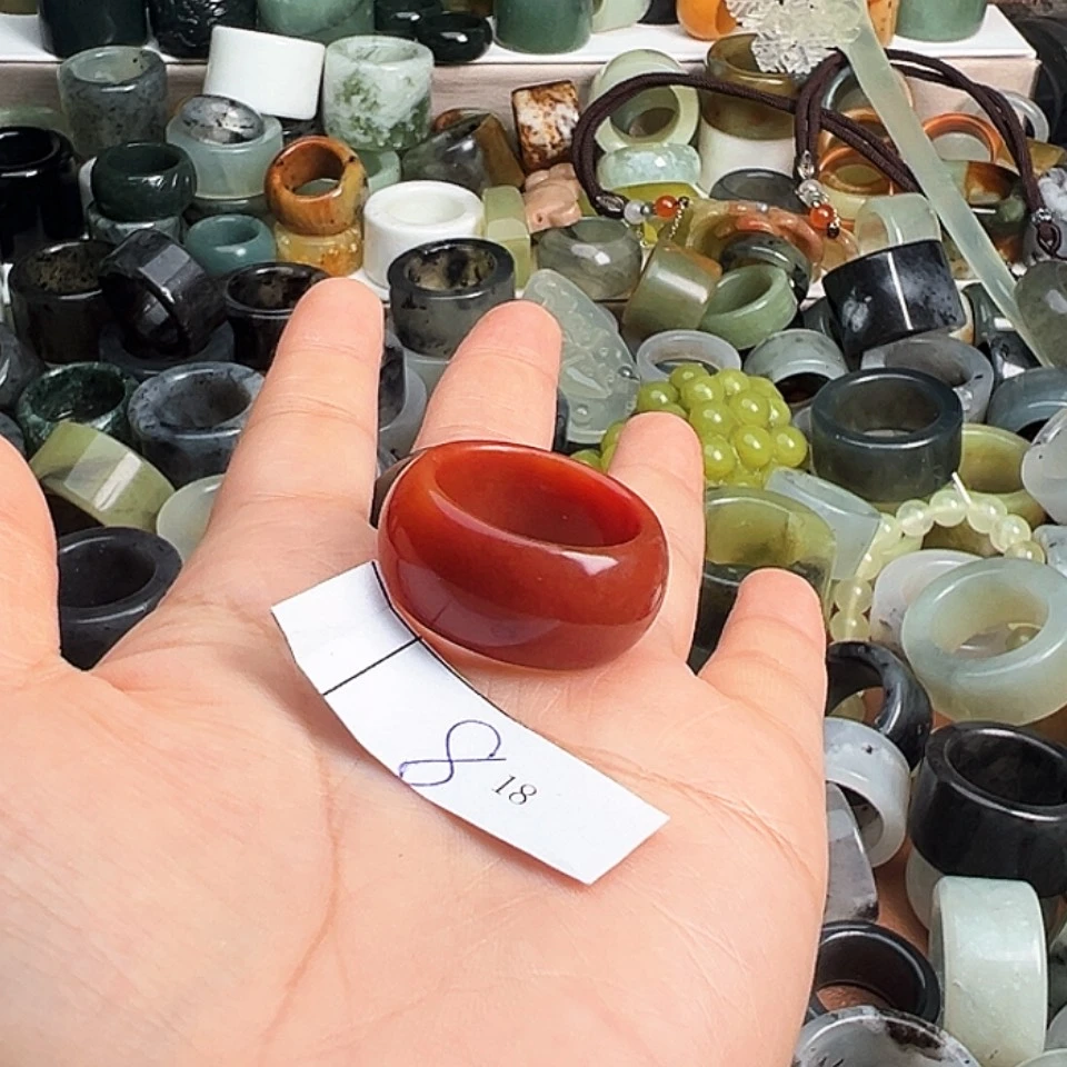 【闪购商品】合金蛇纹石玉戒指用****4