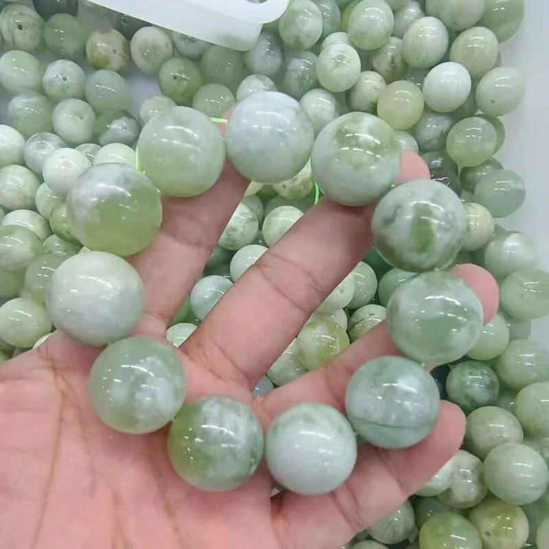 年底特价清库存 天然岫玉青提奶盖手串帅气大珠尺寸20mm