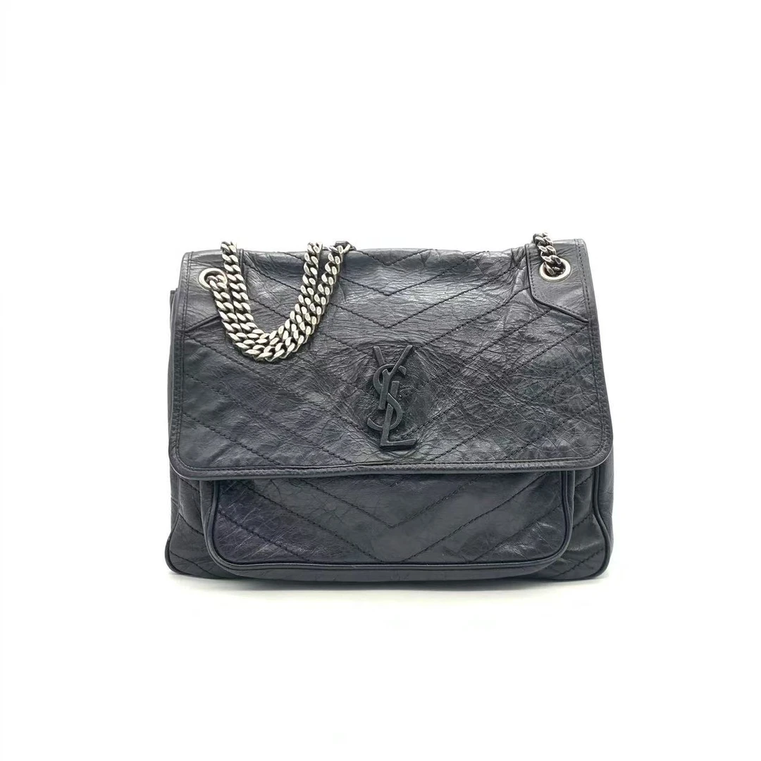 99新 YSL/圣罗兰 【安则专属】黑色大号niki链条包/