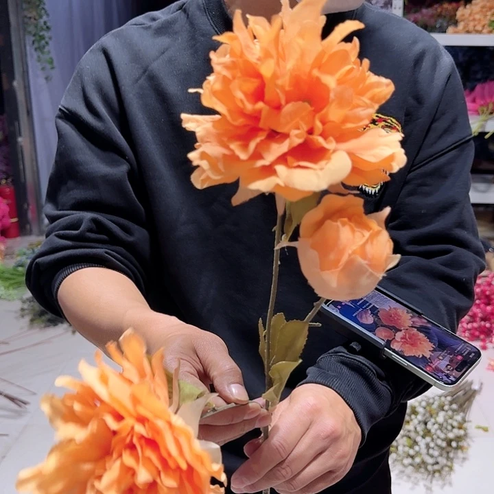 秋色三头牡丹10支装