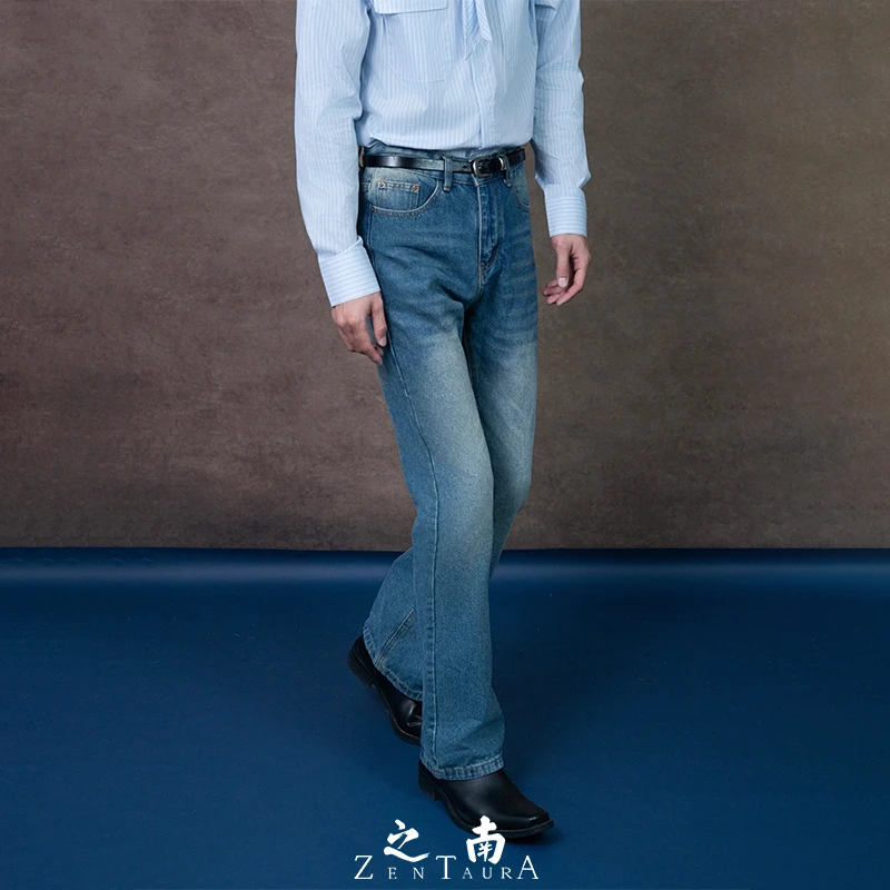 【神盐会长品牌】之南ZENTAURA丨微喇复古蓝时尚轻奢通勤牛仔裤