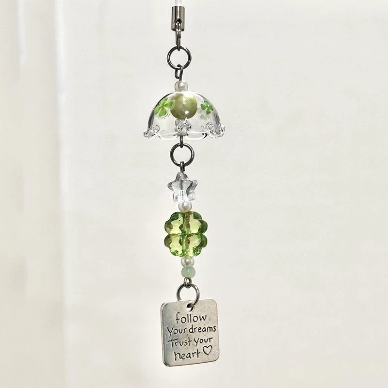 【希望赠予】手作串珠自制少女心ins风手机链四叶草手工挂件挂链