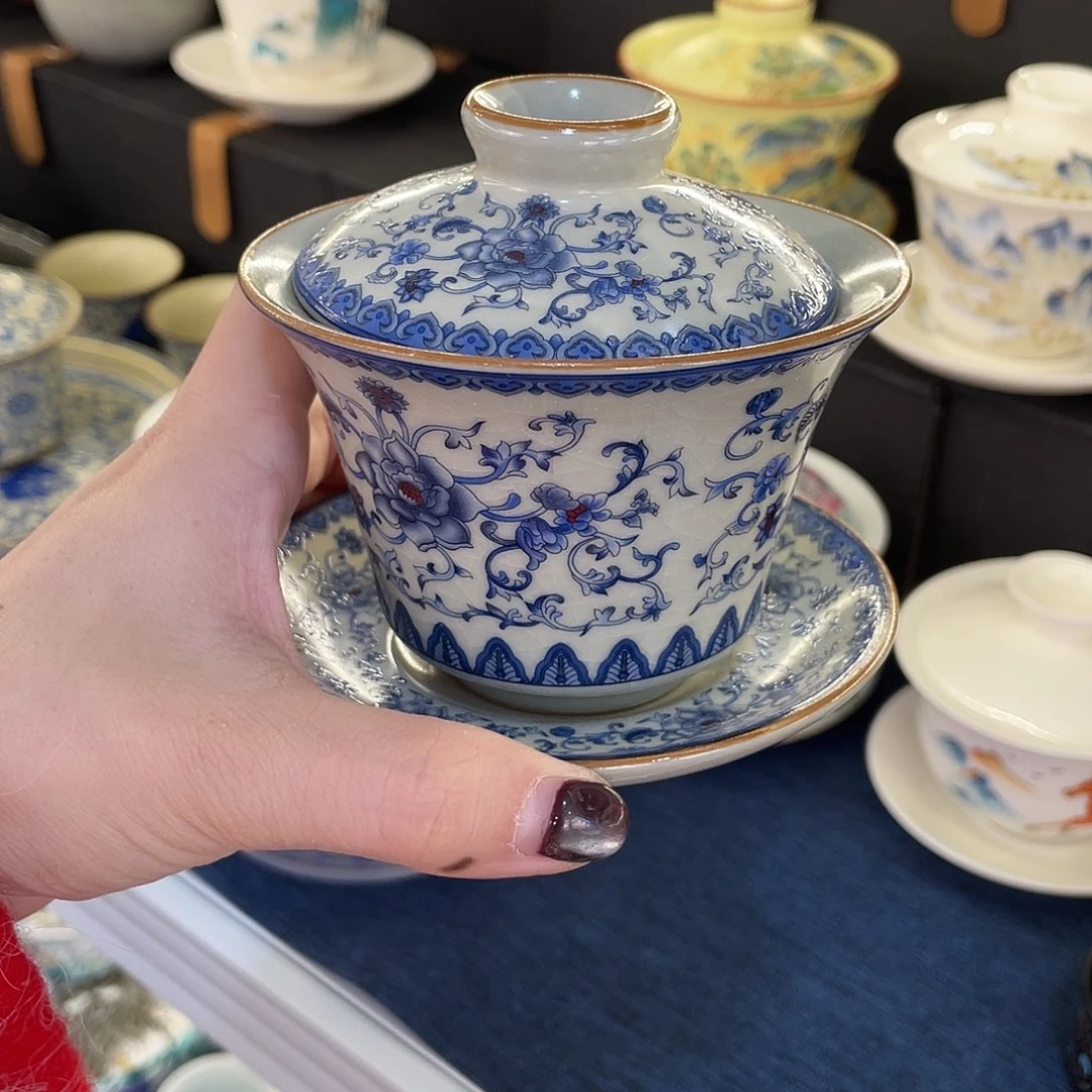 陶景德陶瓷盖碗茶具