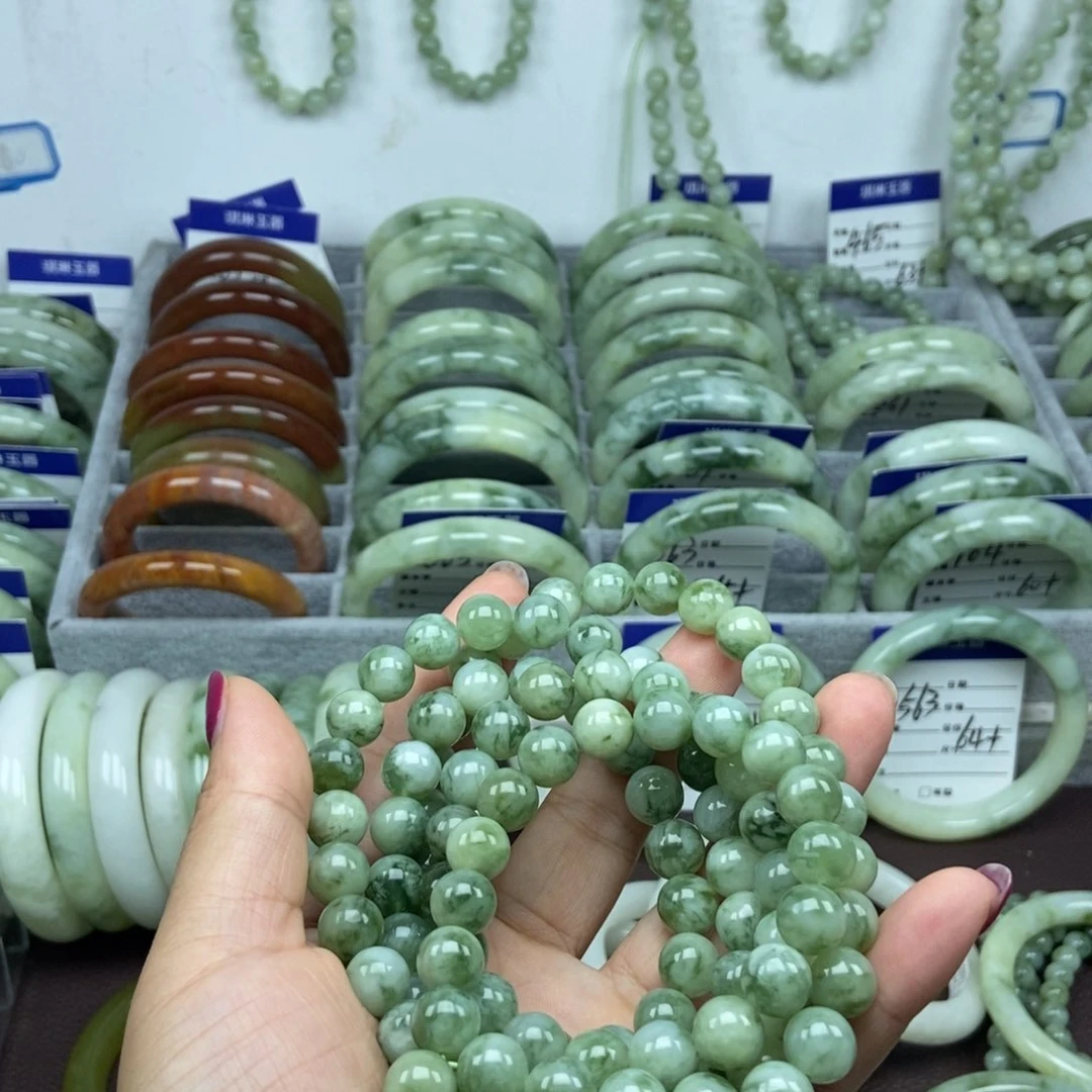 笑***花蛇纹石玉未镶嵌手镯