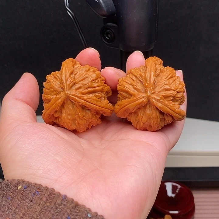 1***平文玩核桃吊坠白奔