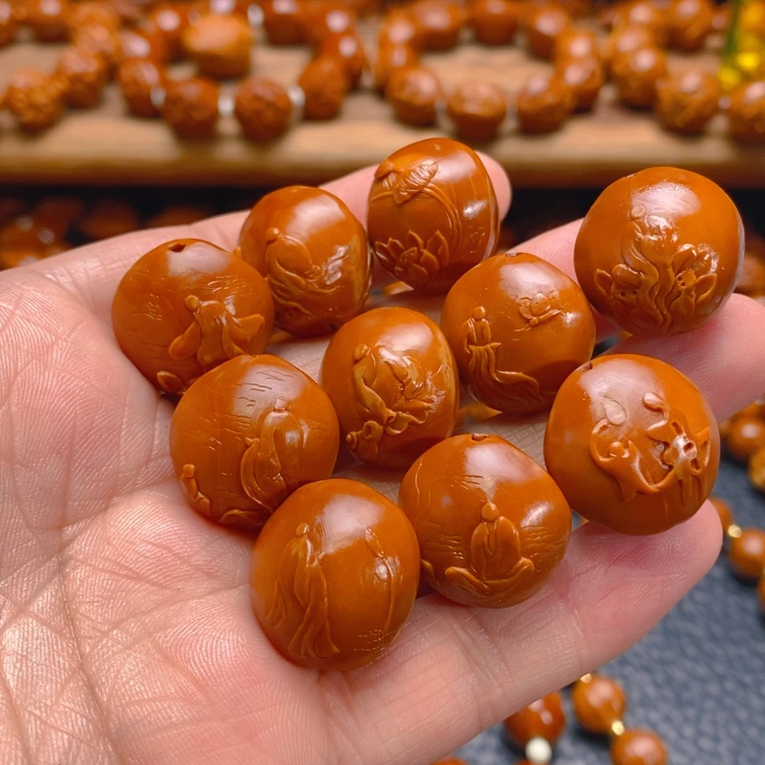 手串/手链橄榄核曹华老师2.1×2.1铁核，荷花无相