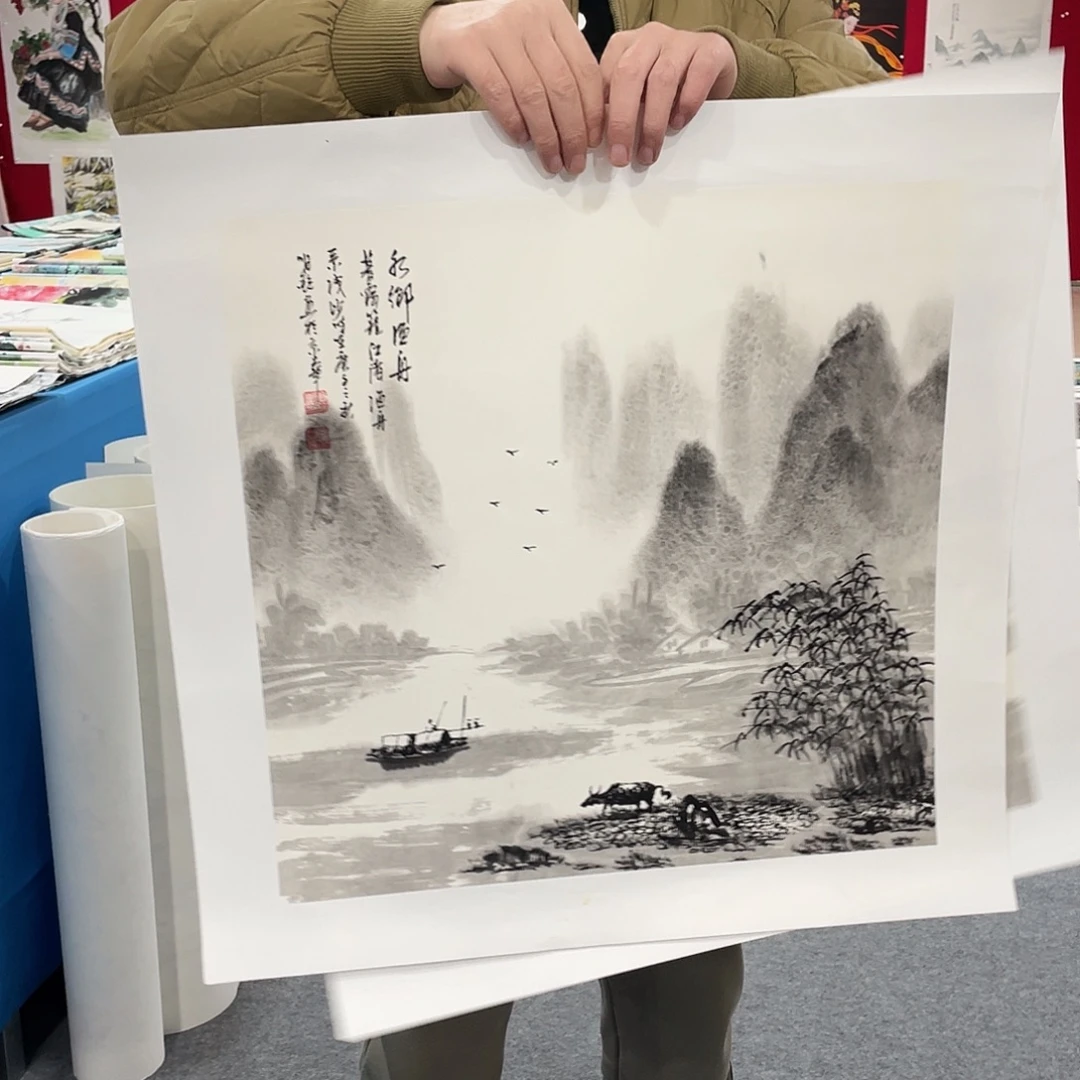 国画今天上午国画作品展示