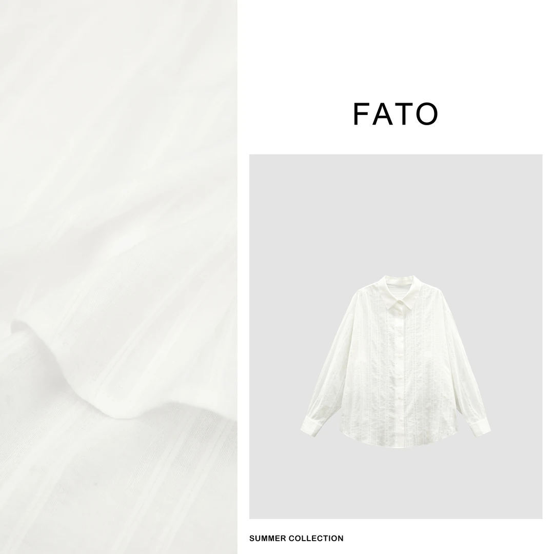 fattonny郑买买【冰川条】夏季新款防晒竖条纹翻领衬衫 HH50324C1