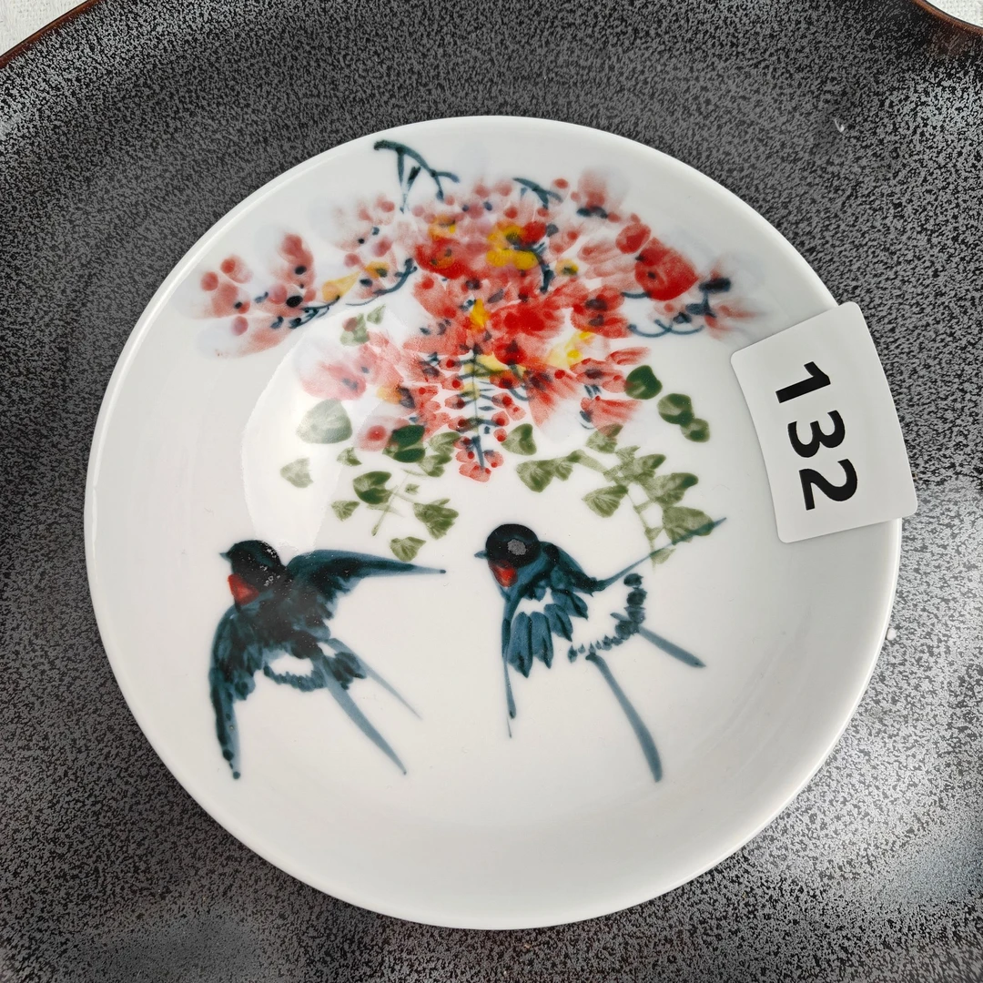 景德镇手绘釉中彩（食品级）小胖碗盘子陶瓷132